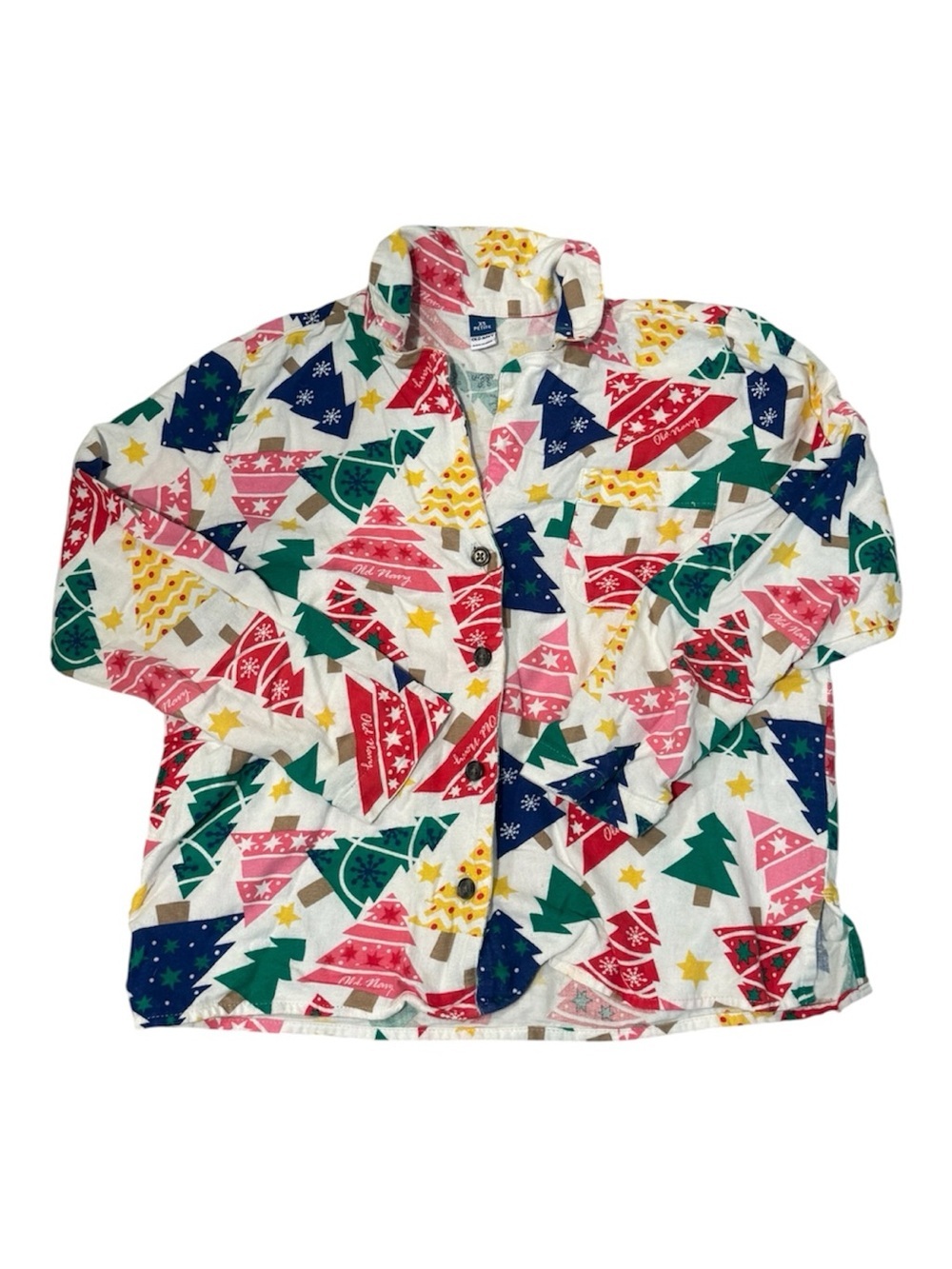 Old Navy White Holiday Tree Pajama Set - Multicolor Size XS Petite - Picture 3 of 5